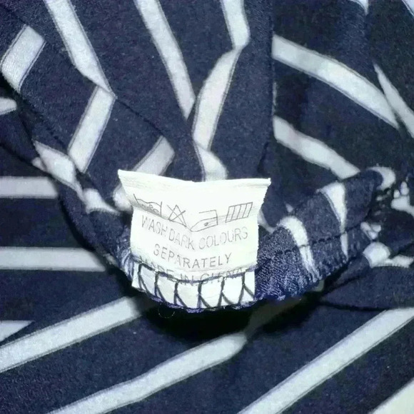 Women's Nursing Dress S Navy & White Striped - Picture 11 of 11